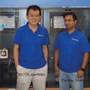 Dr. Oh Ser Wah, CEO, Pankaj Sharma,CTO, Whizpace